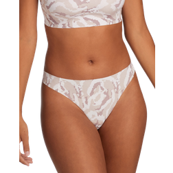 Maidenform Comfort Devotion Flawless No Show Thong - Painted Stripe Print Gloss