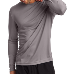 Hanes Sport FreshIQ Cool DRI Long Sleeve T-shirt 2-pack Men - Graphite