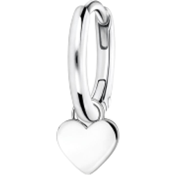 Thomas Sabo Charm Club Single Hoop with Heart Pendant Earring - Silver