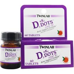 Twinlab D3 plus K2 Dots Tangerine 1000 IU 60 Tablets