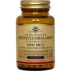 Solgar Methylcobalamin Sublingual Vitamin B12 5000 mcg 60 Nuggets