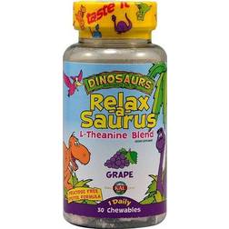 Kal Dinosaurs Relax-a-Saurus L-Theanine Blend Grape 30 Chewables