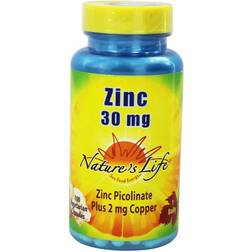 Nature's Life Zinc 30 mg 100 Vegetarian Capsules 100 pcs