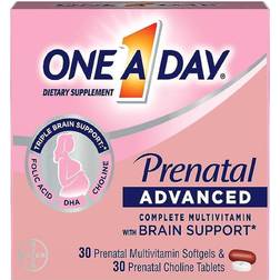 One-A-Day Womens Prenatal Advanced with Choline 30 30 60 Tablets & Softgels