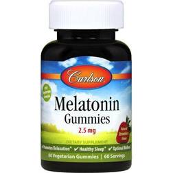 Carlson Melatonin Gummies Natural Strawberry 2.5 mg 60 Gummies
