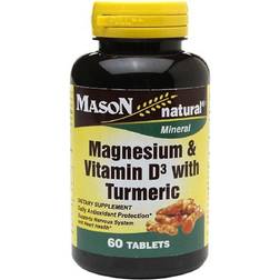 Mason Natural Magnesium Vitamin D3 with Turmeric 60 Tablets