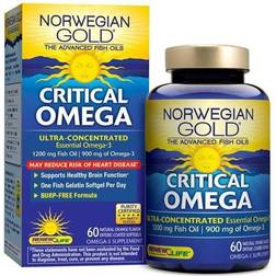 Renew Life Critical Omega Norwegian Gold Omega-3 Fish Oil 60 Enteric-Coated Softgels