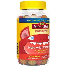 Nature Made Kids First Multivitamin with Omega-3 Strawberry Lemon & Orange 70 Gummies 90 pcs