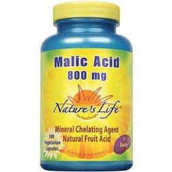 Nature's Life Malic Acid 800 mg 100 Vegetarian Capsules 100 pcs