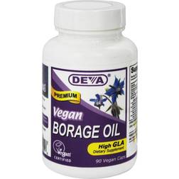 Deva Deva Nutrition Vegan Borage Oil Omega-6 High GLA 90 Vegetarian Capsules 90 pcs