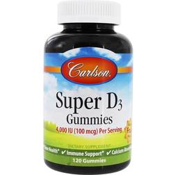 Carlson Labs Super Vitamin D3 Gummies Natural Fruit 4000 IU 120 Gummies