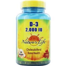 Nature's Life Vitamin D-3 2000 IU 240 Softgels