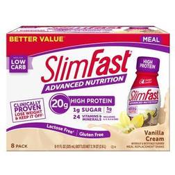 Slimfast Advanced Nutrition High Protein RTD Shake Vanilla Cream 8 Bottles