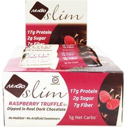 NuGo Nutrition Slim Bars Gluten Free Raspberry Truffle 12 Bars