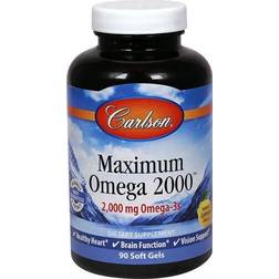 Carlson Maximum Omega 2000 Natural Lemon 90 Softgels