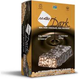 NuGo Nutrition Dark Bars Gluten Free Peanut Butter Cup 12 Bars