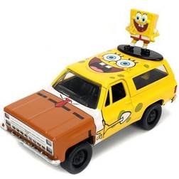 Jada Hollywood Rides 1980 Chevy Blazer K5 1:32 Die-Cast Metal Vehicle with SpongeBob SquarePants Nano Figure