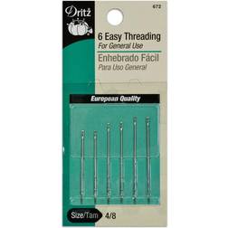 Dritz 6 Easy Threading Hand Needles Size 4/8