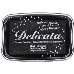 EK Delicata Pigment Ink 3.75 in. x 2.625 in. full-size pad black shimmer