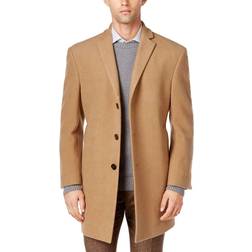 Calvin Klein Prosper Wool-Blend X-Fit Overcoat - Camel