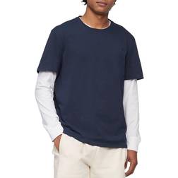 Calvin Klein Smooth Cotton Solid Crewneck T-shirt - Dark Sapphire