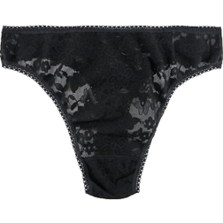 Hanky Panky Daily Lace High Cut Thong - Black