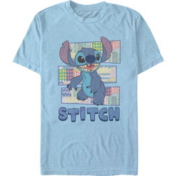 Fifth Sun Stitch Pattern Short Sleeve T-shirt - Baby Blue