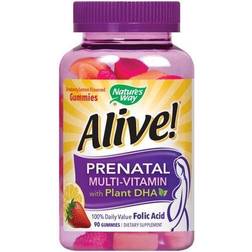 Nature's Way Alive! Prenatal with Plant DHA Orange & Raspberry Lemonade 90 Gummies