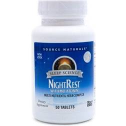 Source Naturals Sleep Science NightRest with Melatonin 50 Tablets