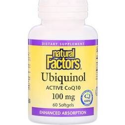 Natural Factors Ubiquinol QH Active CoQ10 100 mg 60 Softgels