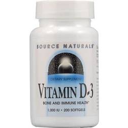 Source Naturals Vitamin D-3 1000 IU 200 Softgels