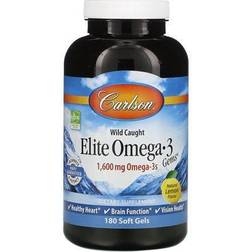 Carlson Carlson Labs Wild Caught Elite Omega-3 Gems Natural Lemon Flavor 800 mg 180 Soft Gels