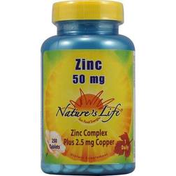 Nature's Life Zinc 50 mg 250 Tablets