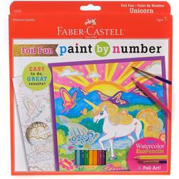 Faber-Castell Paint by Number with Watercolor Pencils Kits unicorn foil fun