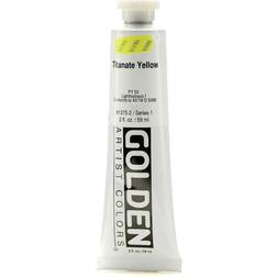 Golden Heavy Body Acrylics titanate yellow 2 oz