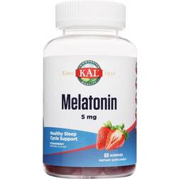 Kal Melatonin Strawberry 5 mg 60 Gummies