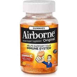 Airborne Gummies Zesty Orange Vitamin C & E Immune Support 1000 mg 63 Gummies