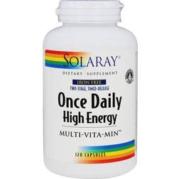 Solaray Once Daily High Energy Multi-Vita-Min Iron-Free 120 Capsules