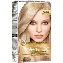 L'Oréal Paris Superior Preference Fade-Defying Color Shine System Cooler. Light Ash Blonde 9A 1 Application