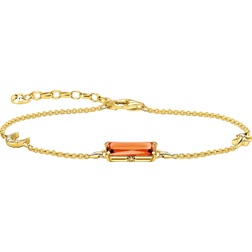 Thomas Sabo Star and Moon Bracelet - Gold/Orange/Transparent