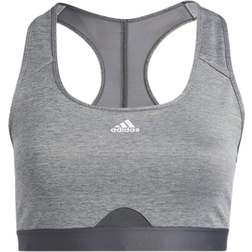 Adidas Powerreact Training Medium-Support Bra Plus Size - Dark Grey Heather