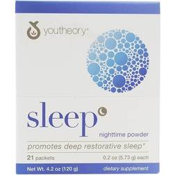 Youtheory Sleep Nighttime Powder Natural Lemon Lime 21 Packets