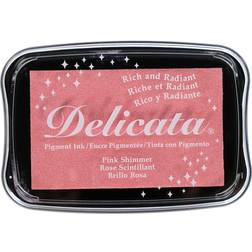 EK Delicata Pigment Ink 3.75 in. x 2.625 in. full-size pad pink shimmer