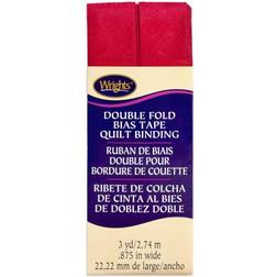 "Wrights 7/8" Scarlet Double Fold Bias Tape Quilt Binding 3 Yards"