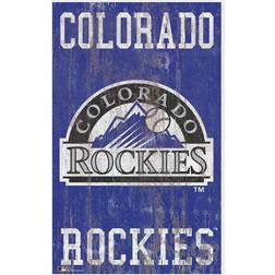 Fan Creations Colorado Rockies Heritage Distressed Logo Sign Board