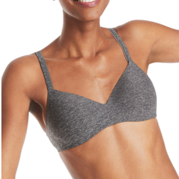 Hanes Ultimate ComfortBlend T-Shirt Wirefree Bra - Black Heather