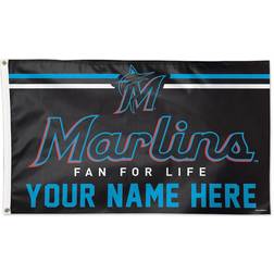 WinCraft Miami Marlins One-Sided Deluxe Personalized Flag