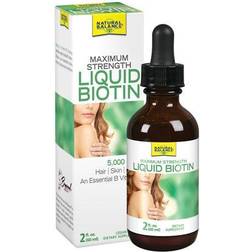 Natural Balance Maximum Strength Liquid Biotin Dietary Supplement Citrus 5000 mcg 2 fl oz