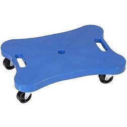 Champion Sports Plastic Scooter Board with Contoured Handles Blue