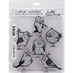 Tim Holtz Cling Stamps 7"X8.5"-Bird Crazy